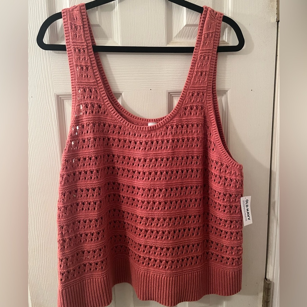NWT 3X Old Navy Women's Coral Knit Tank Top - Picture 1 of 8